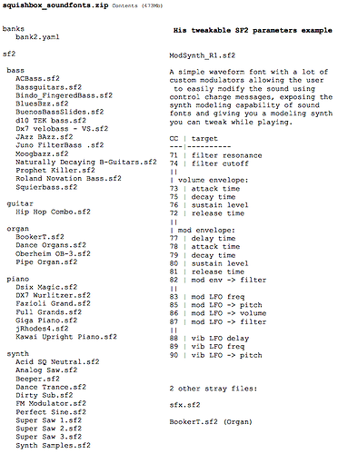 Squishbox-Fluidpatcher Soundfonts