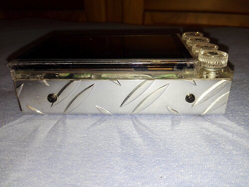 side view tread plate, frame, recessed knobs