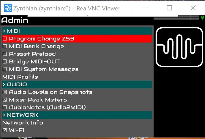Zynthian-admin-menu