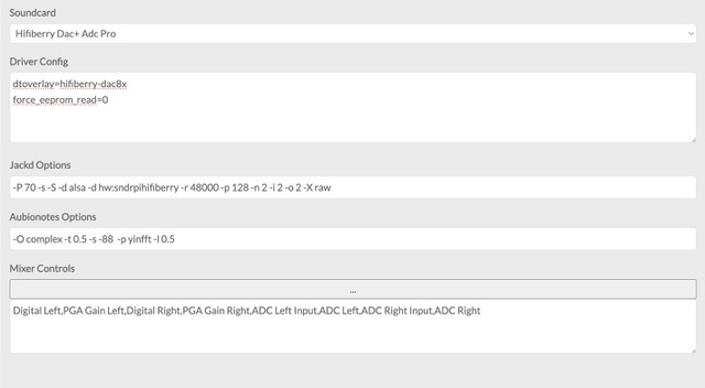 Tentative Hifiberry DAC 8X configuration profile